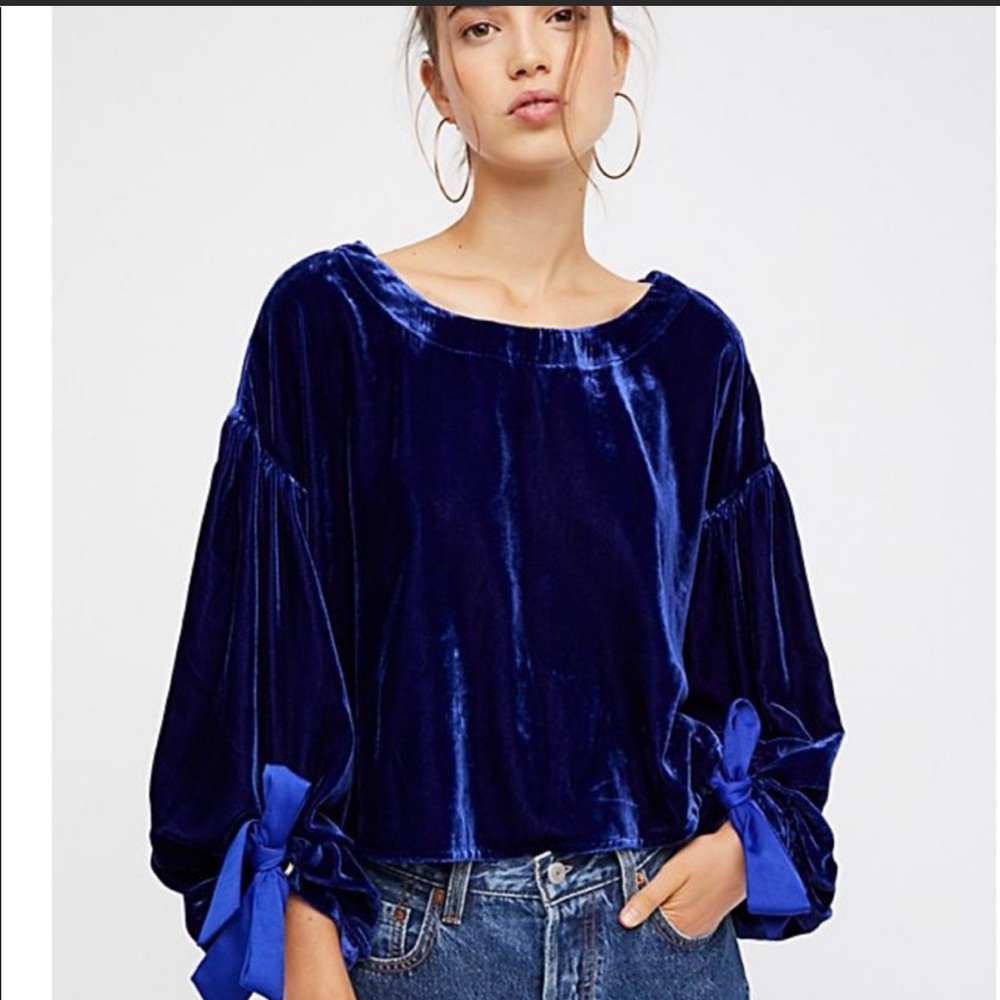 FREE PEOPLE Give Me Some Lovin Velvet Top